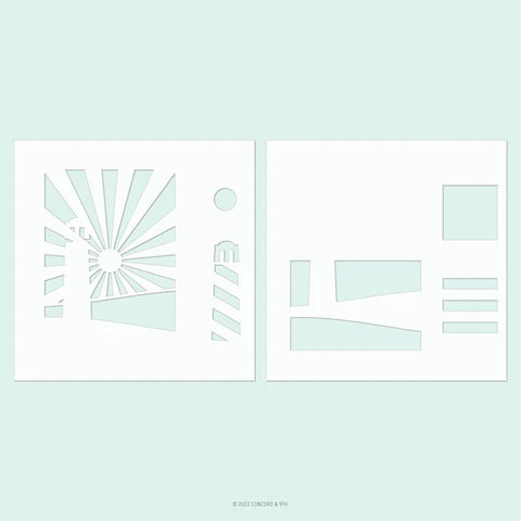 Seaside Post Stencil Pack 2 pk (6 x 6)