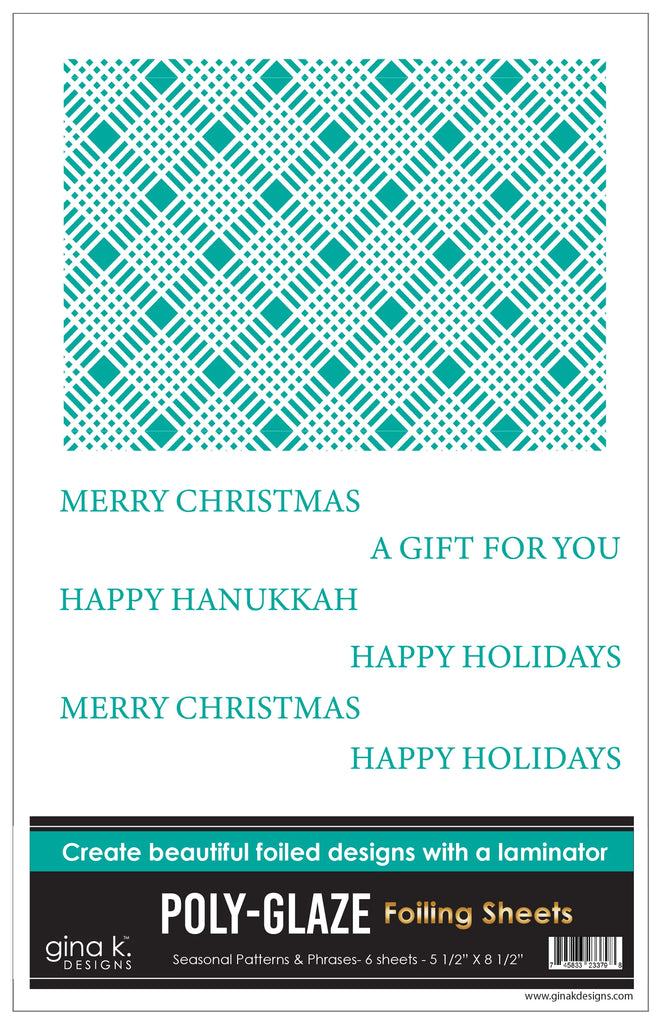 POLY-GLAZE Foiling Sheets- Seasonal Patterns and Phrases