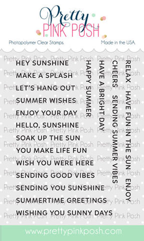 Sentiment Strips - Summer Stamp Set