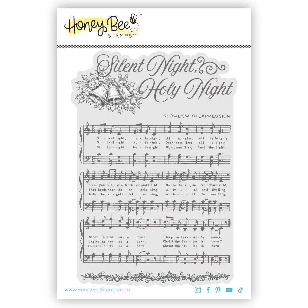 Silent Night Background 4x6 Rubber Cling Stamp Set