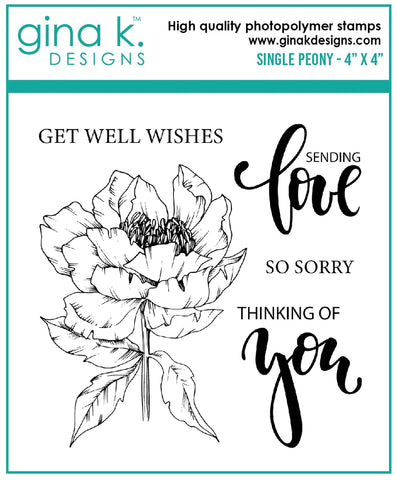 Single Peony  Stamp Set