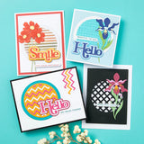 A Little Hello Sentiments Clear Stamp and Die Set from the Spotlight Frames and Florals Collection by Lisa Horton