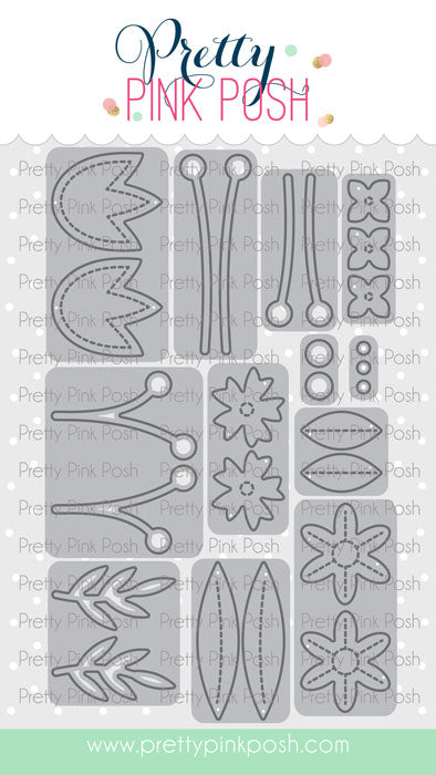 Stitched Spring Flowers Die Set