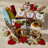 Felt Cheeky Apple Etched Dies from the Summer Felt Stitch & Create Collection by Nichol Spohr