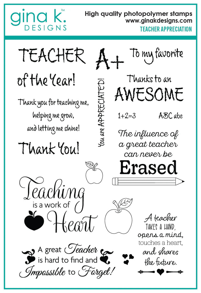 Teacher Appreciation Stamps