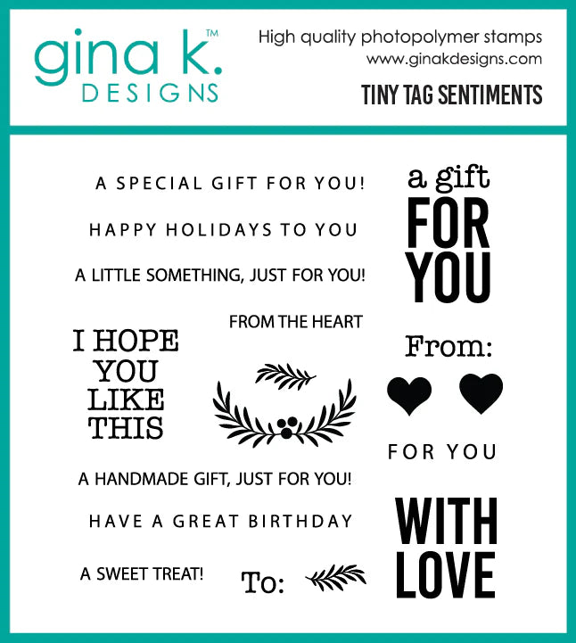 Tiny Tag Sentiments Stamp Set