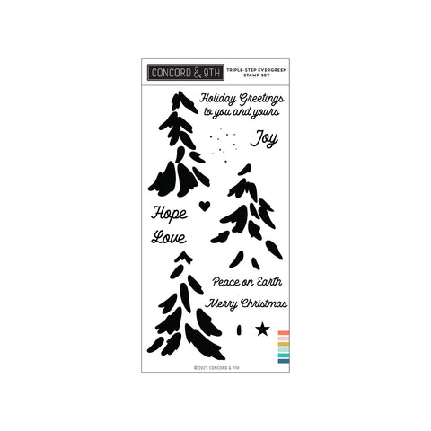 Triple-step Evergreen Stamp Set (4 x 8)