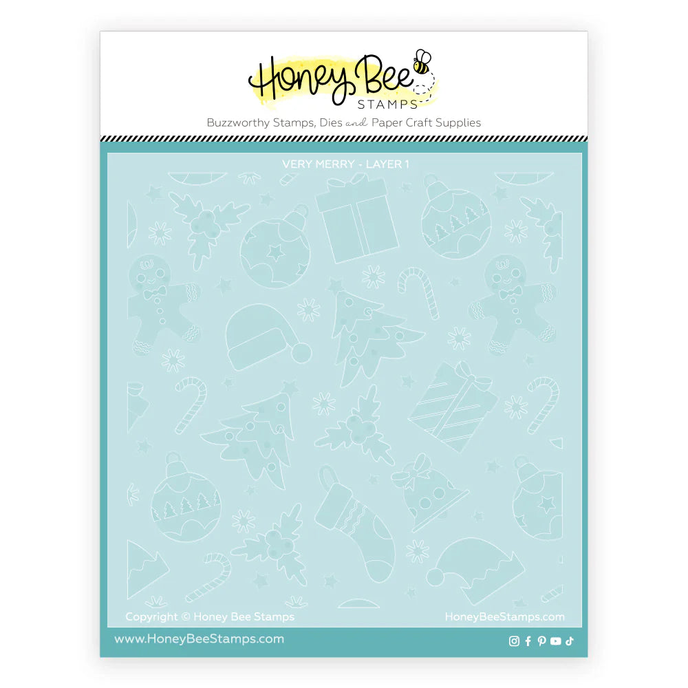 Very Merry Layering Stencil (Set Of 6)