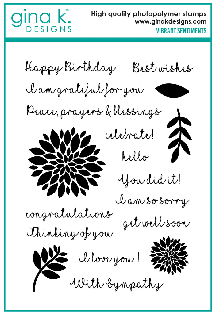 Vibrant Sentiments Stamp Set