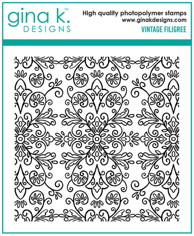 Vintage Filigree Background Stamp