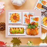 Postage Collage Harvest Stencil