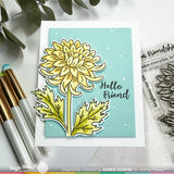     Sketched Chrysanthemum Coloring Stencil