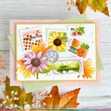 Postage Collage Harvest Stencil