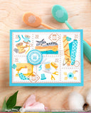 Postage Collage Circle Sentiments Matching Die