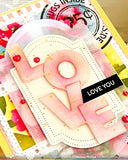 Overlapping Vertical Love Word Die