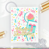 Confetti Background Stencil