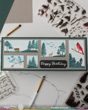Postage Collage Forest Sunset Stamp Set