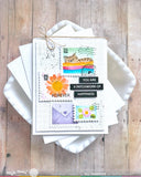 Postage Collage Circle Sentiments Stamp Set