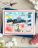Postage Collage Coastal Stencil