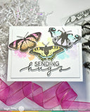 Butterfly Trio Coloring Stencil