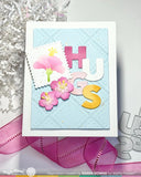 Postage Collage Tropical Flowers Stencil