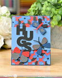 Overlapping Vertical Hugs Word Die