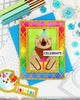Nesting Postage Collage Party Bear Stencil