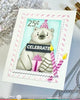 Nesting Postage Collage Party Bear Stencil