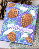 Snowcapped Pinecone Stencil