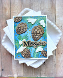 Snowcapped Pinecone Details Stamp Set