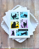 Postage Collage Cat Silhouettes Die
