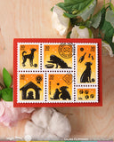 Postage Collage Dog Silhouettes Stamp Set