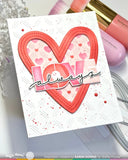 Dashed Lattice Hearts Stencil