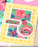 Dashed Lattice Hearts Stencil