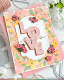 Overlapping Vertical Love Word Die