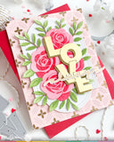 Overlapping Vertical Love Word Die