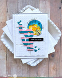 Nesting Postage Collage Peony Stencil