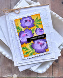 Nesting Postage Collage Peony Stencil