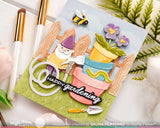 Square Postage - Pansy Stencil