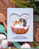 Basketful of Puppies Die-n-stencil