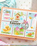 Postage Collage Egg Hunt Stencil