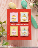 Postage Collage Egg Hunt Stencil