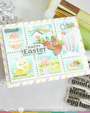 Postage Collage Egg Hunt Stencil