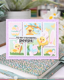 Postage Collage Egg Hunt Stencil