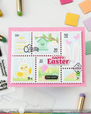 Postage Collage Egg Hunt Stencil