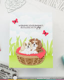 Basketful of Puppies Die-n-stencil