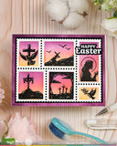 Postage Collage Easter Silhouettes Stamp Set