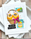 Postage Collage Egg Hunt Stencil