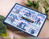 Postage Collage A7 Wavy Lines Stencil