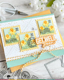 Square Postage Daffodil Stencil